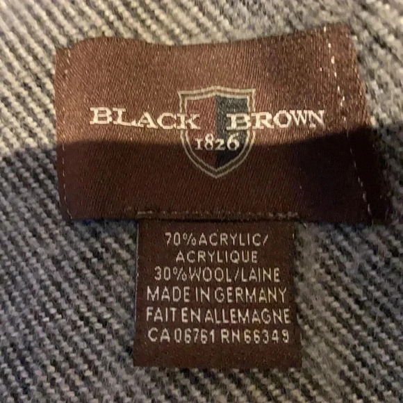 Black brown  1826 Men’s warm scarf - Picture 4 of 4